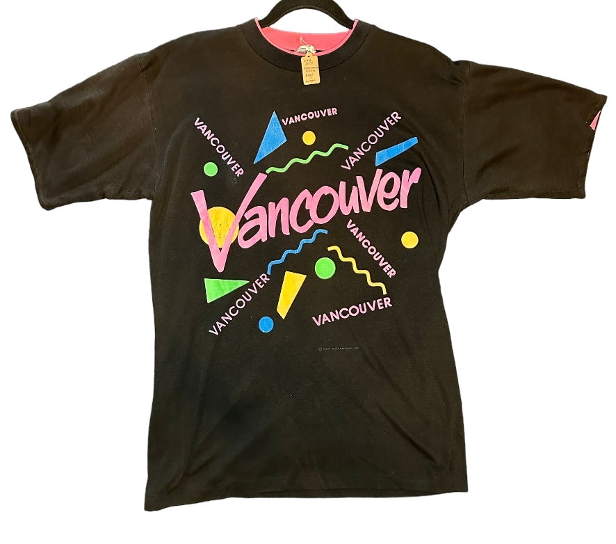 Vintage 80s Vancouver Neon Tee Shirt