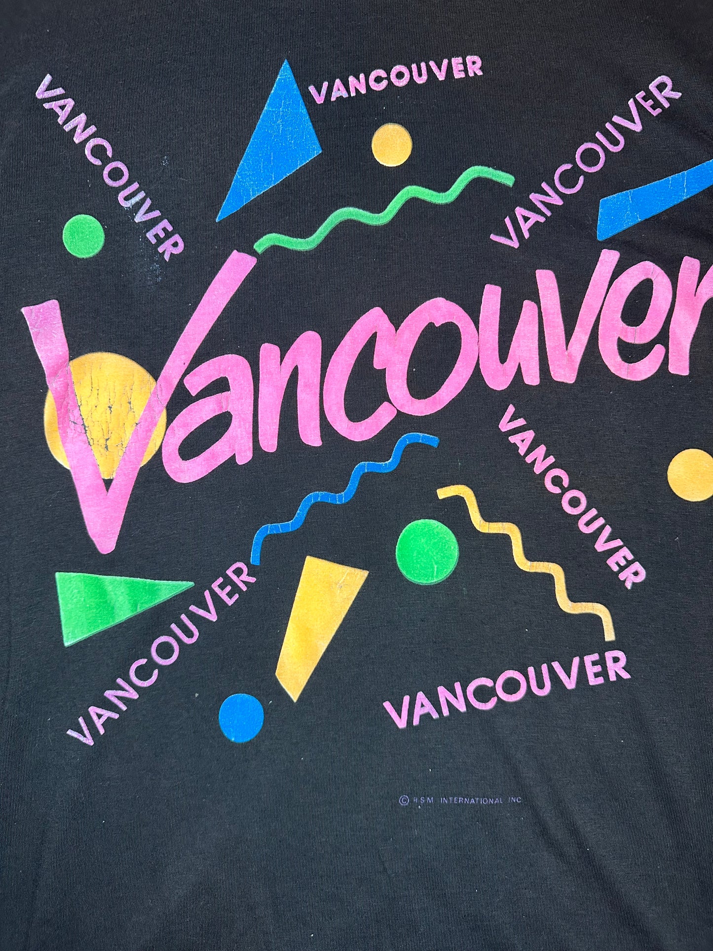 Vintage 80s Vancouver Neon Tee Shirt