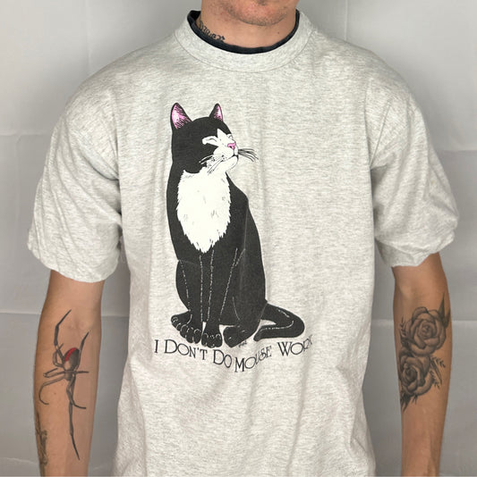 Vintage “I Don’t Do Mouse Work” Cat T-Shirt