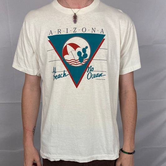 Vintage 1988 Arizona All Beach No Ocean Tee Shirt